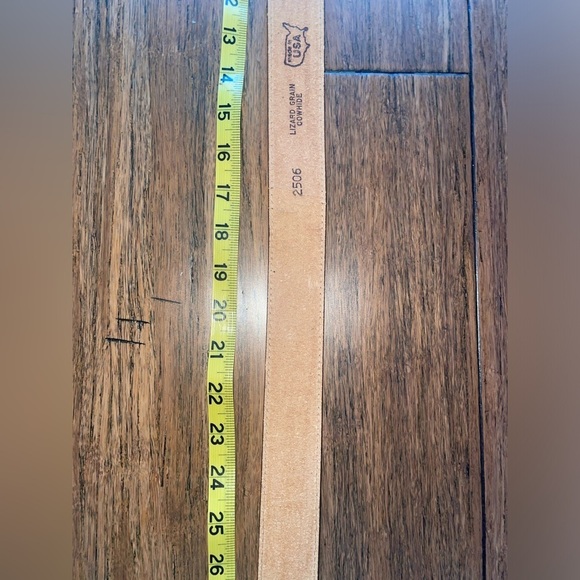 Lizard grab cowhide belt brown belt flower belt country belt southern belt - Picture 10 of 16